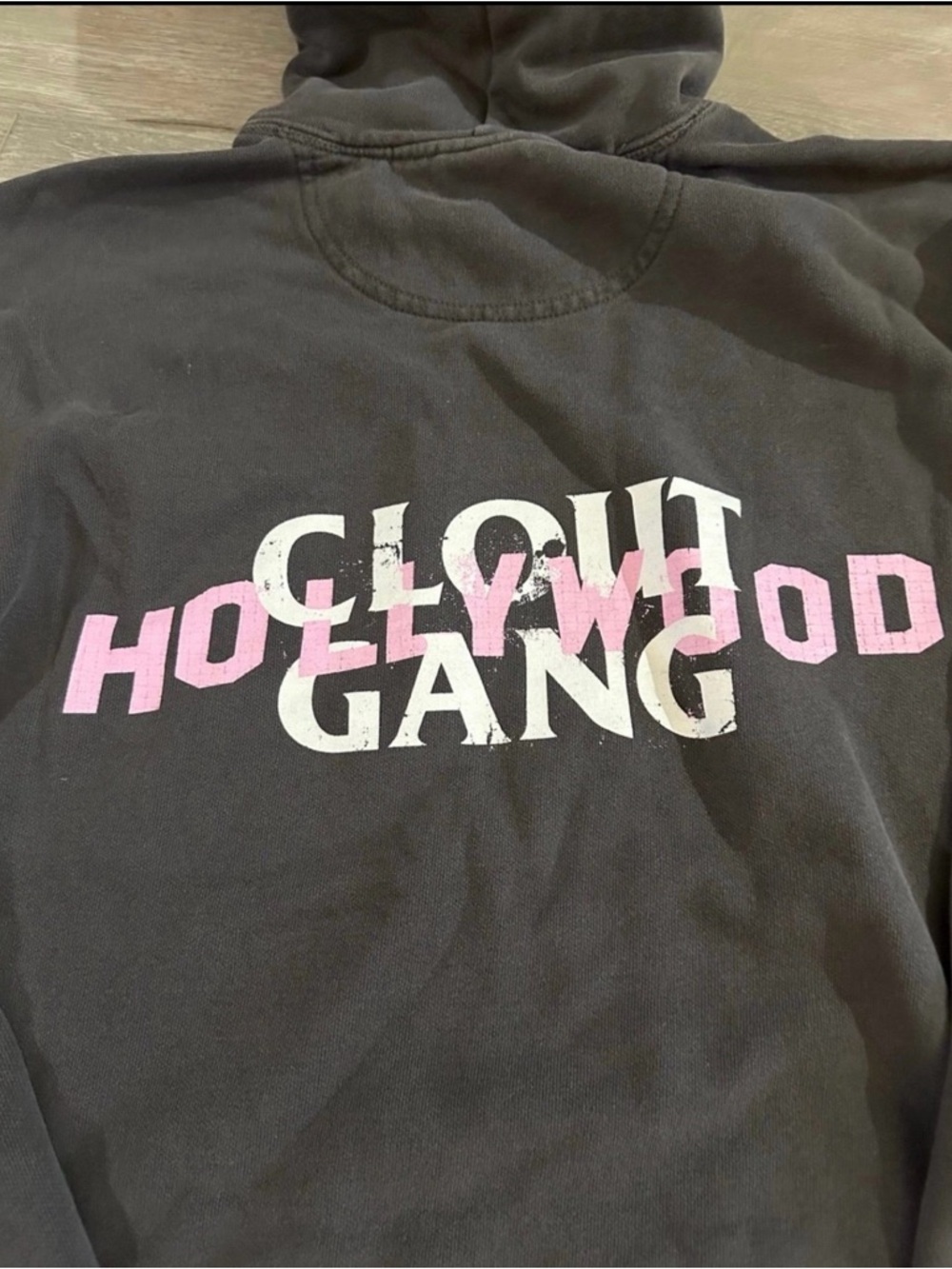 Clout Gang Hollywood Graphic Hoodie - Size Medium